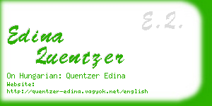 edina quentzer business card